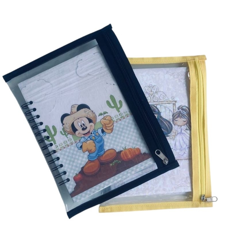 Capa Plástica Multiuso - Porta Agenda Escolar, Caderneta de Vacina Pet/Bebê e Documentos (PVC Cristal Resistente)