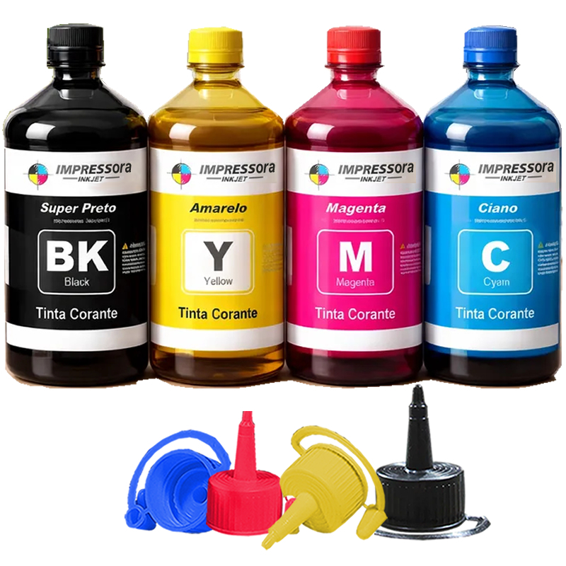 Kit 4x 500ML Para Impressora Multifuncional HP Smart Tank GT5822 GT53 GT52 116 517 416 532 514 584