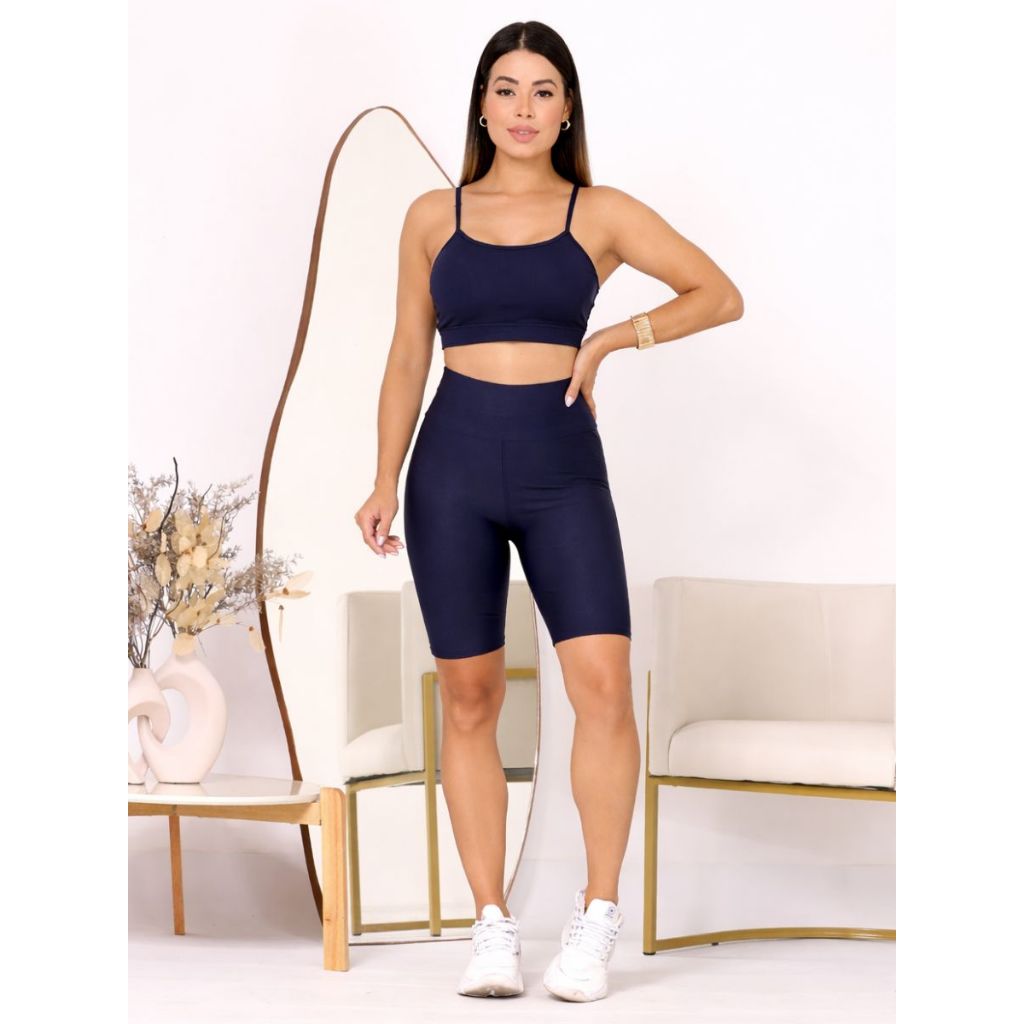 Bermuda Legging Feminino Academia Fitness Ciclista Ginástica Ioga e Caminhada do P ao GG