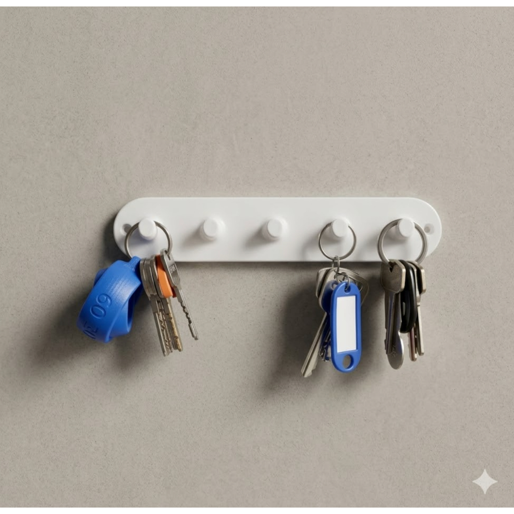 Porta Chaves de Parede Moderno Organizador de Casa com 5 Ganchos Cabideiro Multiuso Hall de Entrada em Oferta na Shopee
