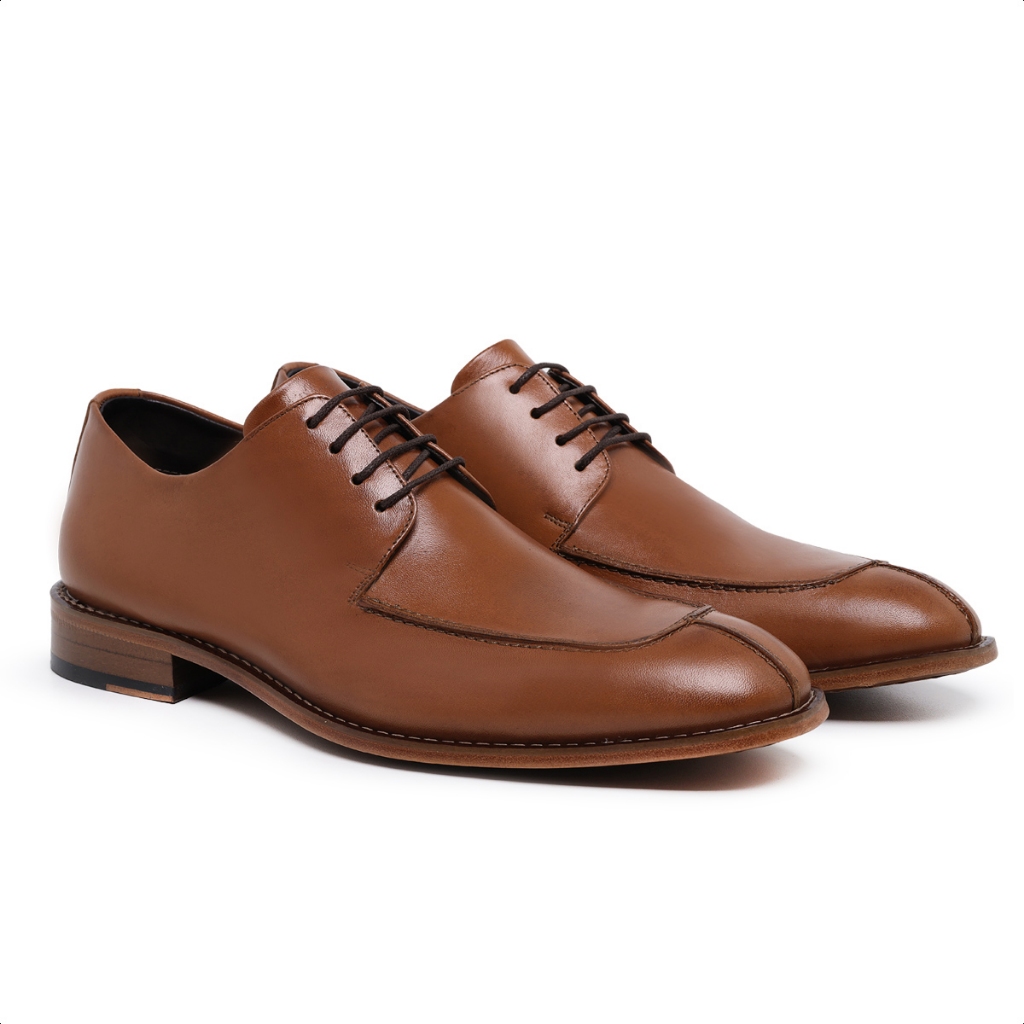Sapato Social Masculino Premium em Couro Legitimo Sapato Fino para Homens Elegantes Sapato Solado de Madeira