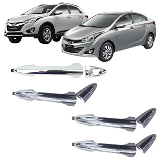 Kit Maçaneta Porta Hb20 Cromada Externa 2012 2013 Até 2019 em Oferta na Shopee
