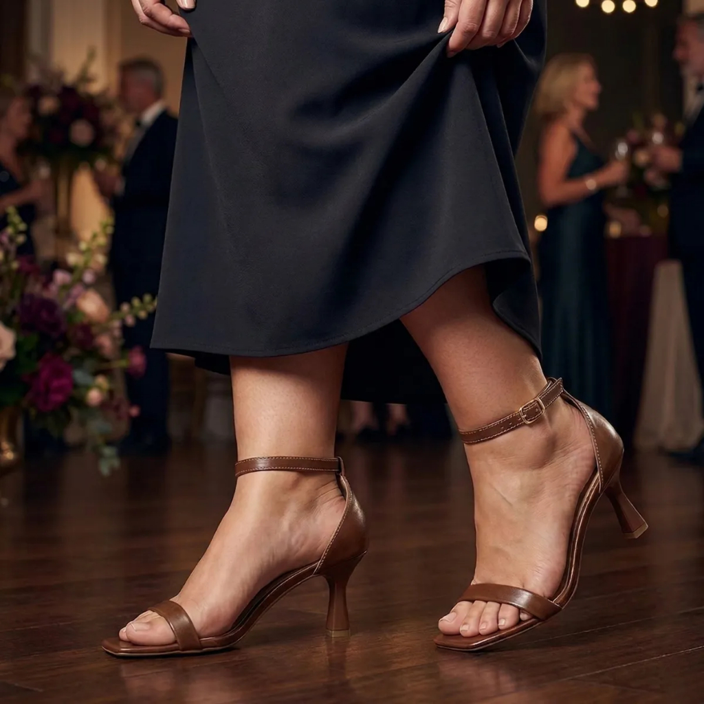 Sandália Feminina Salto Taça Fino Médio Festa Copinho