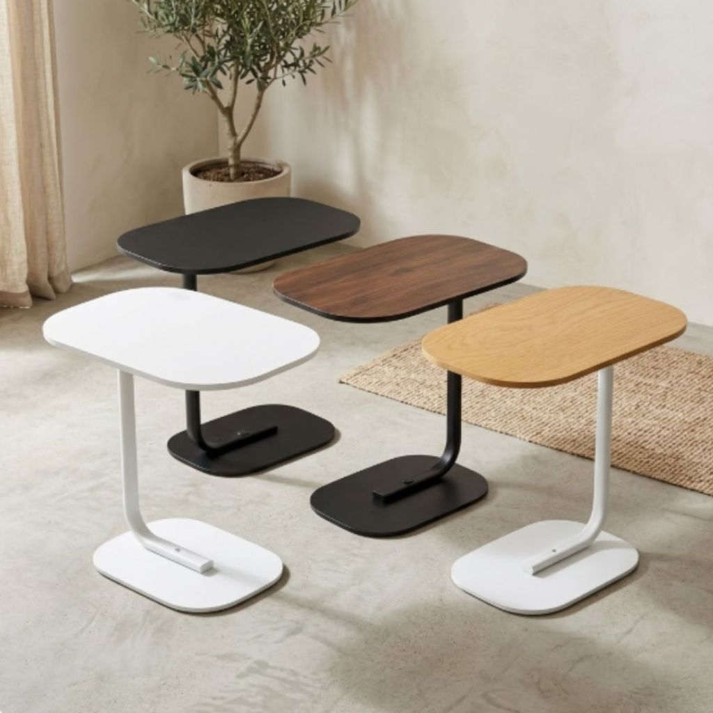 Mesa de Apoio Lateral Sofa Cama - MDF e Ferro Estilo Industrial 38X28x59CM