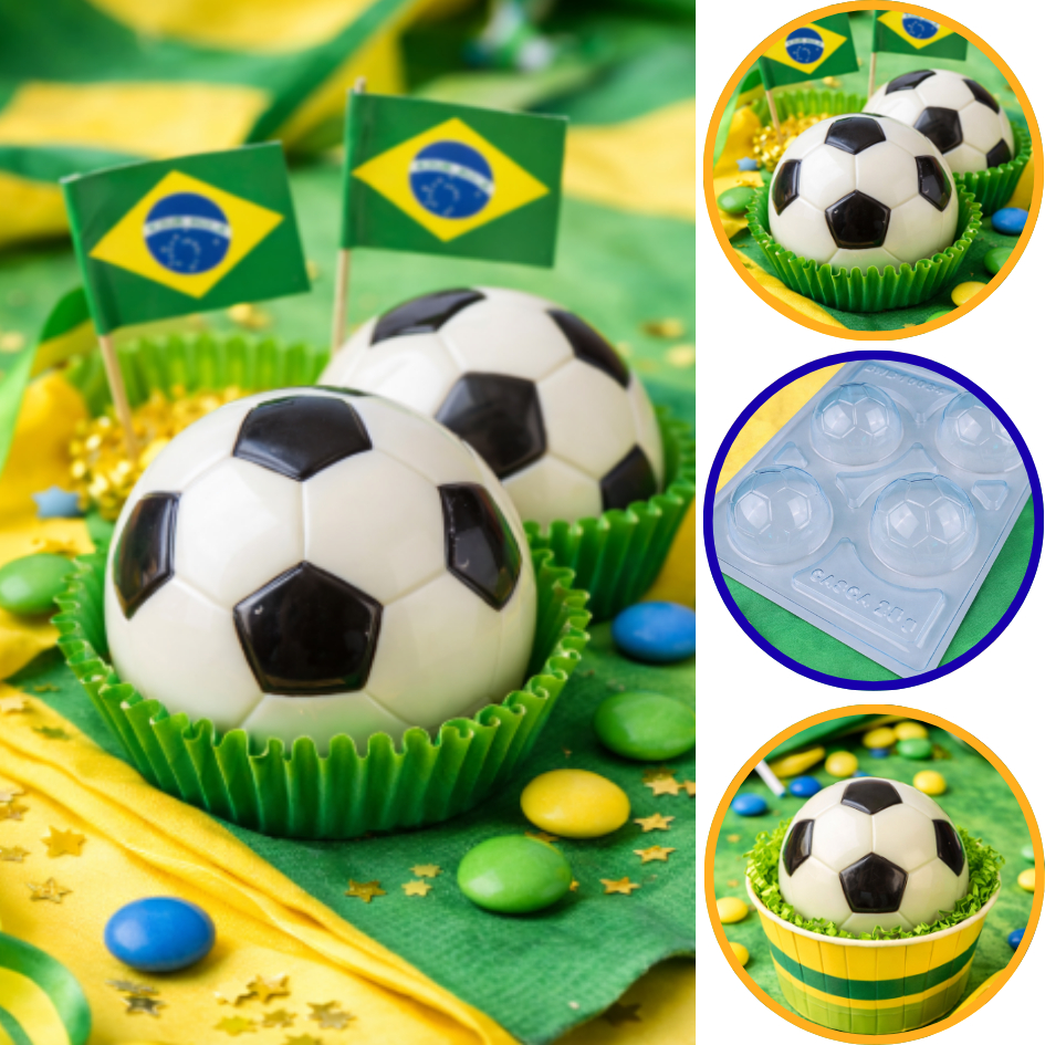 1~5 Forma Silicone Bwb Bola De Futebol 65Mm Copa Do Mundo Cod 10034 (CHOCO)