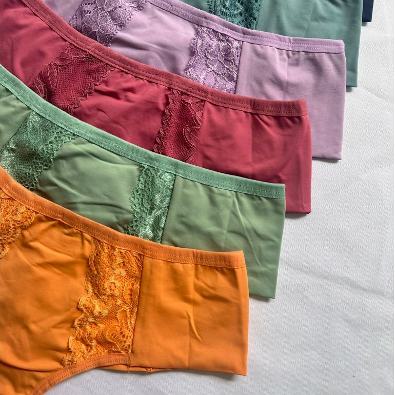 Kit 5 Calcinhas Pala Alta Fio Duplo Conforto Feminina Não Marca Dia a Dia Oferta