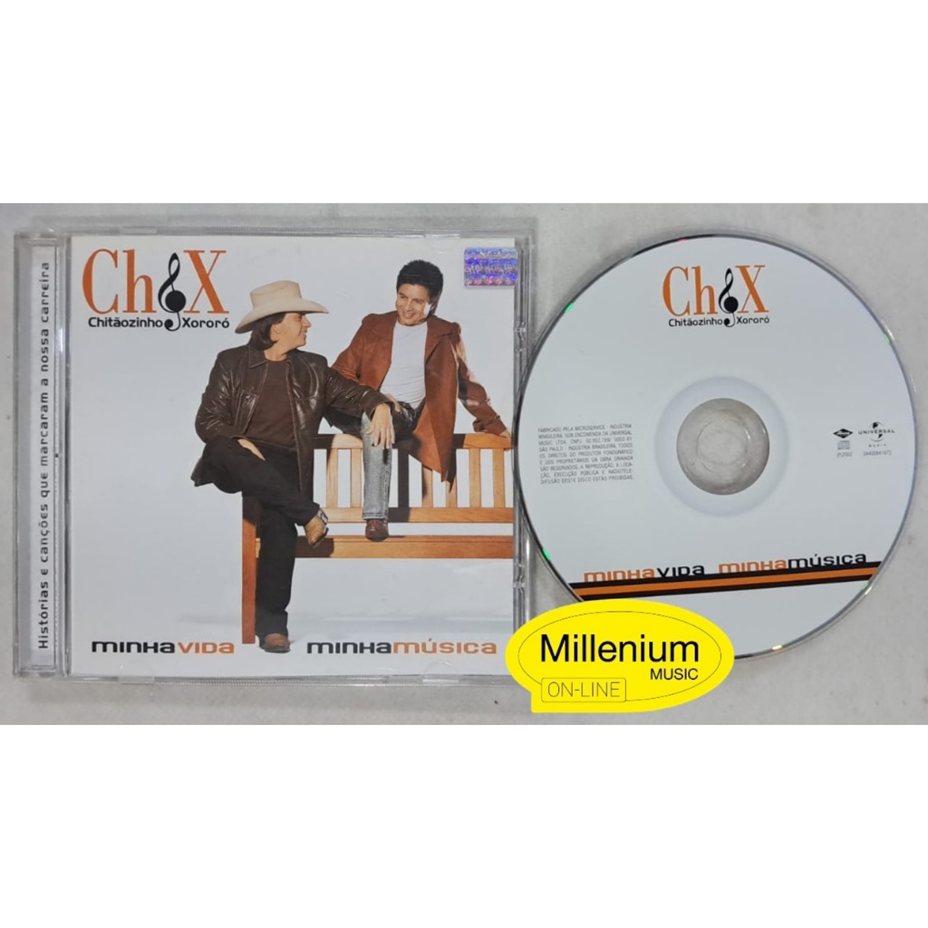 CD Chitãozinho & Xororó – Minha Vida Minha Música 2002 Original Gravadora Colecionador Ótimo Estado