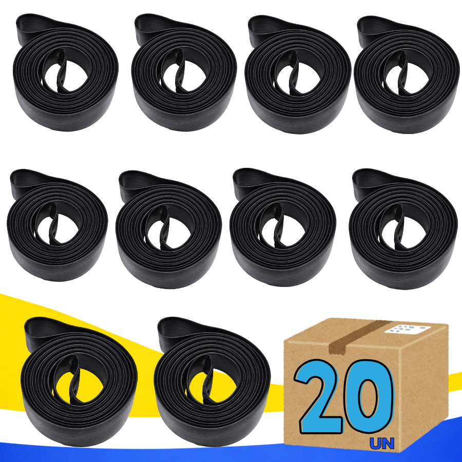 Kit 20 Cinta Aro 18 Moto Protetor Fita Câmara de Ar Roda Raiada Liga