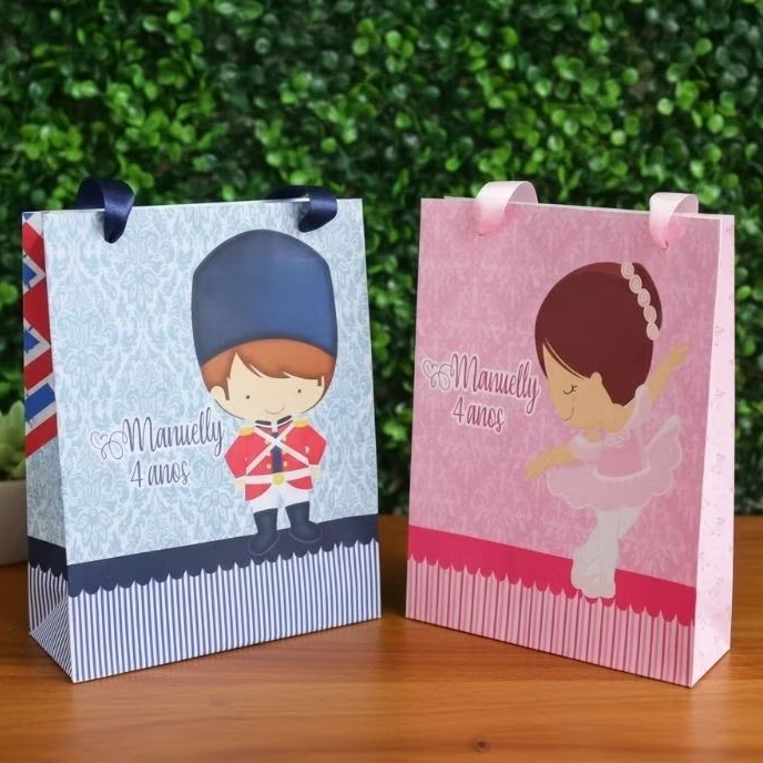kit Sacolinha P Bailarina /  Lembrancinha Aniversário Decoração Presente Criativo Exclusivo Personalizado