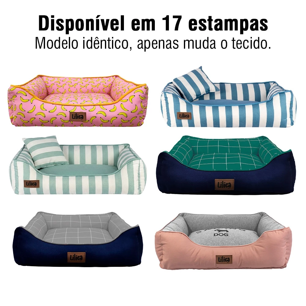 Cama caminha pet pequena lavável 53x43 com zíper para cachorro e gato de pequeno porte