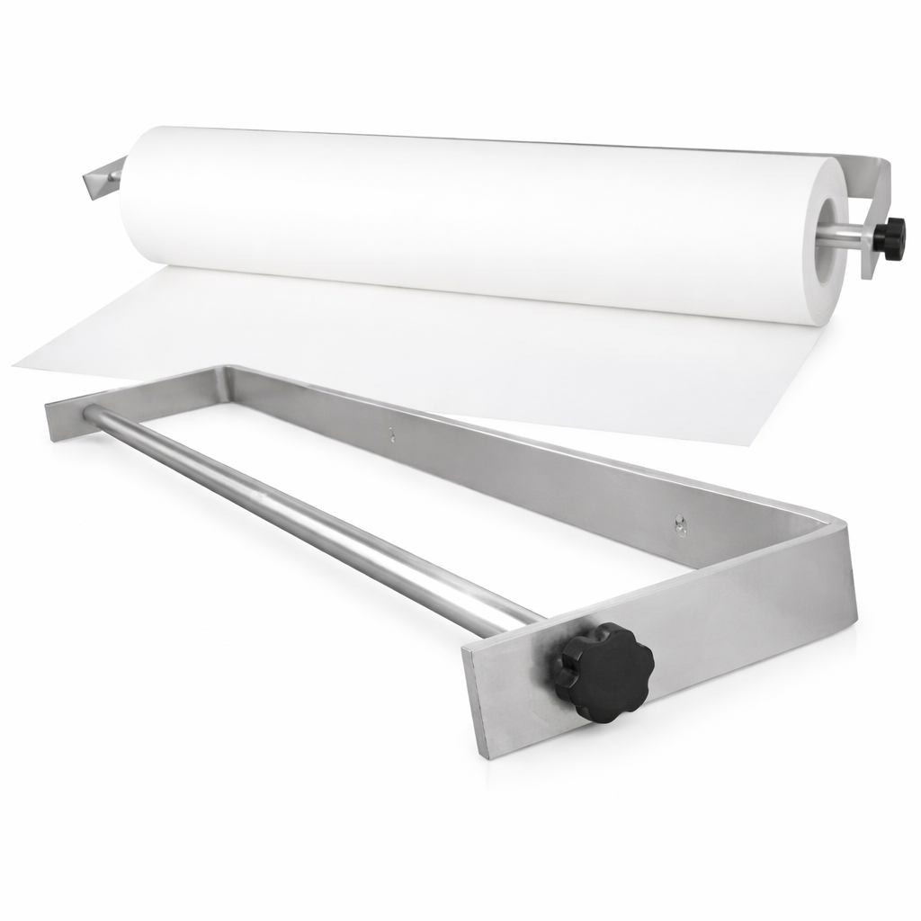 Suporte para Lençol Descartável 50cm Fixação Rolo Bobina na Parede / Maca Hospitalar Luxo Resistente