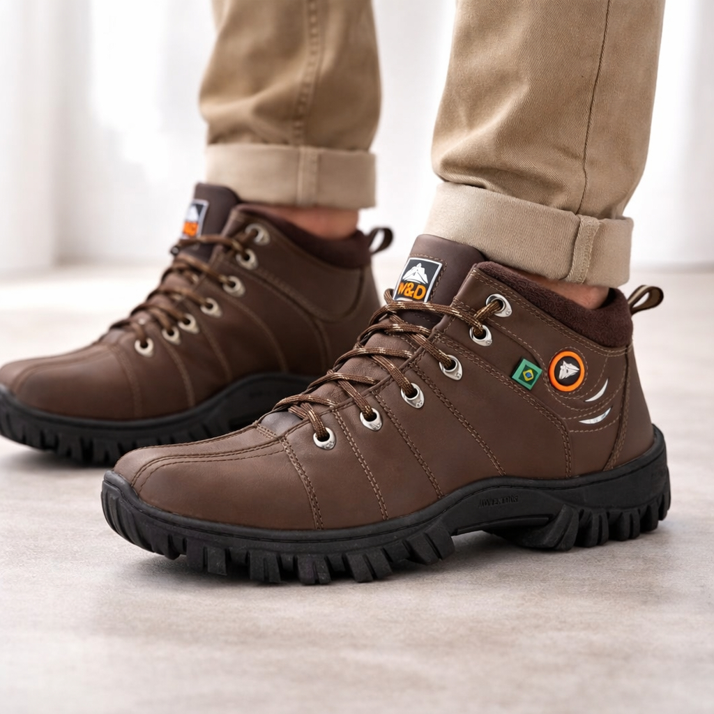 Bota Coturno Adventure Masculino Resistente Cano Forrado Bota De Segurança Palmilha Alta Confortável