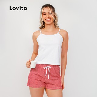 Lovito Pijama Conjunto Regata e Shorts Estampa Vichy KPB1203BRL1233