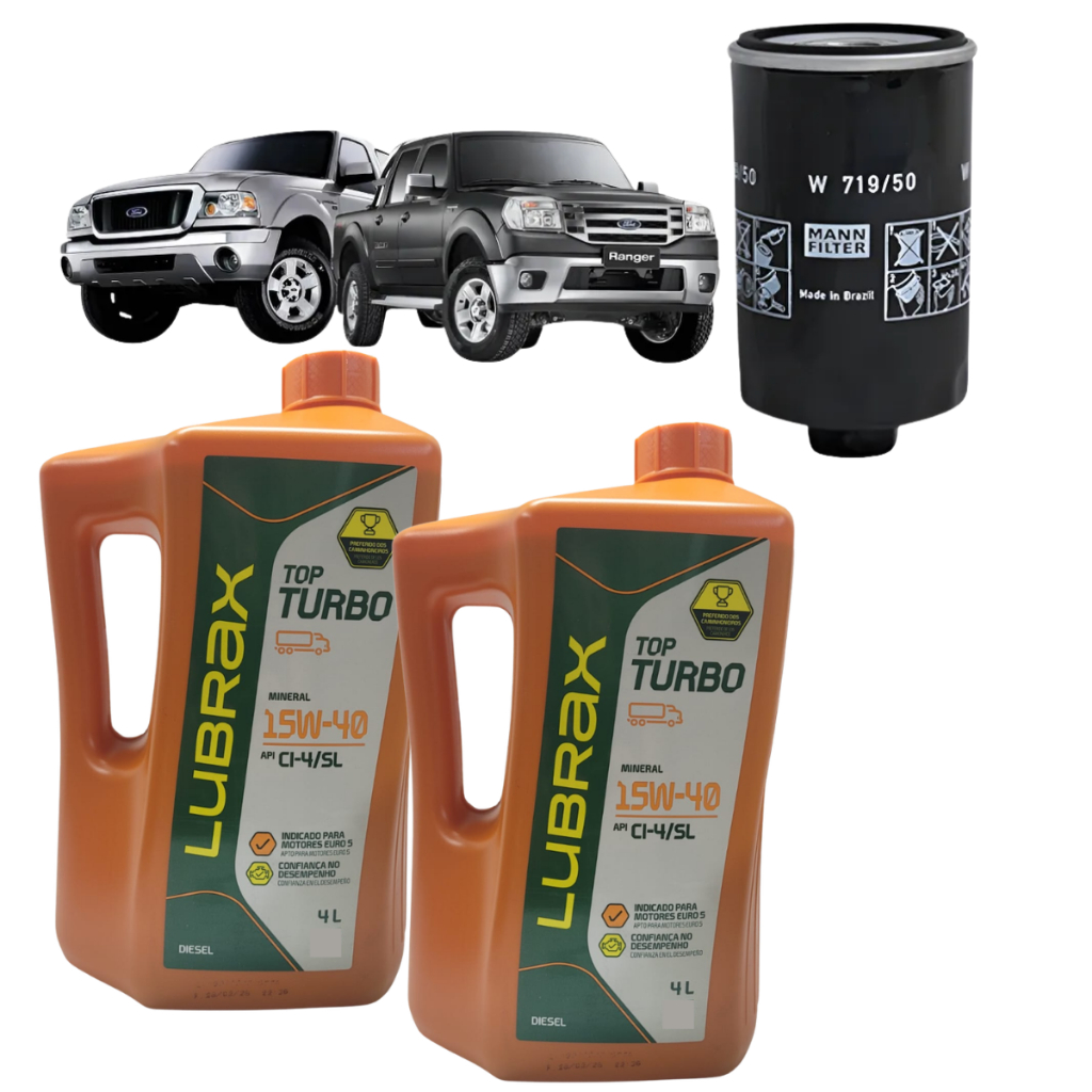 Kit Troca de Óleo Motor Ford Ranger motor Power Stroke Turbo Diesel 3.0 Ano 2009 até 2012