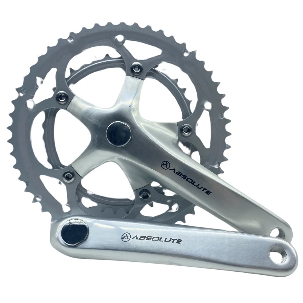 Pedivela Bike Absolute Speed Road Natural 53/39 170mm Aluminio - Prata
