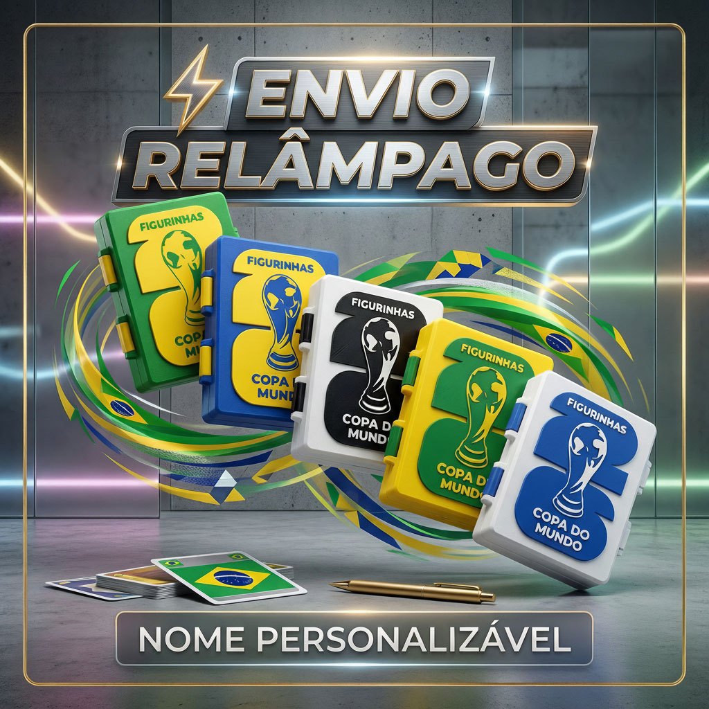 Porta Figurinhas Copa Do Mundo 2026 Nome Personalizado Organizador