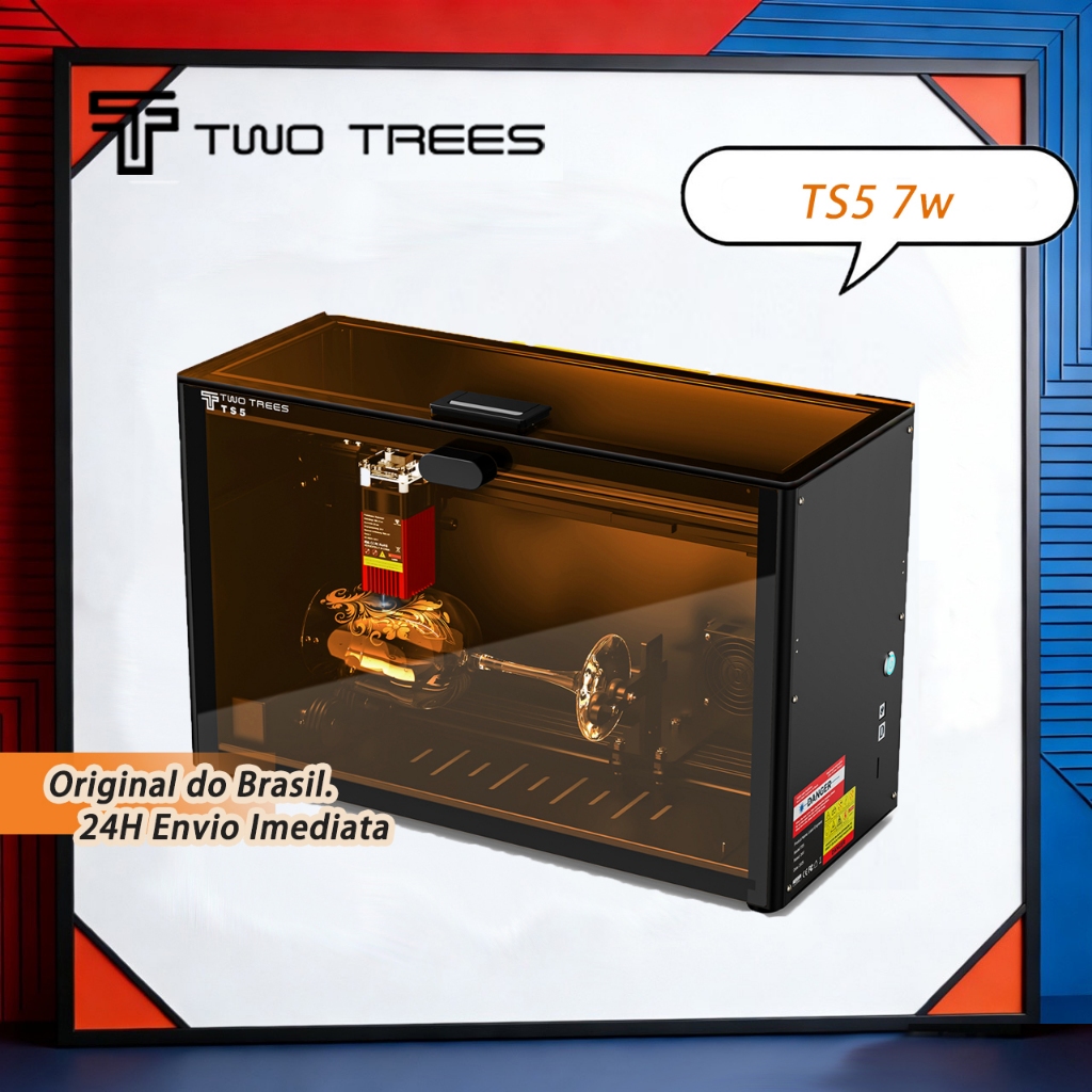 TWOTREES | TS5 7w Máquina De Gravação A Laser Com Rolo Mandril Adicionar aos favoritos em Oferta na Shopee