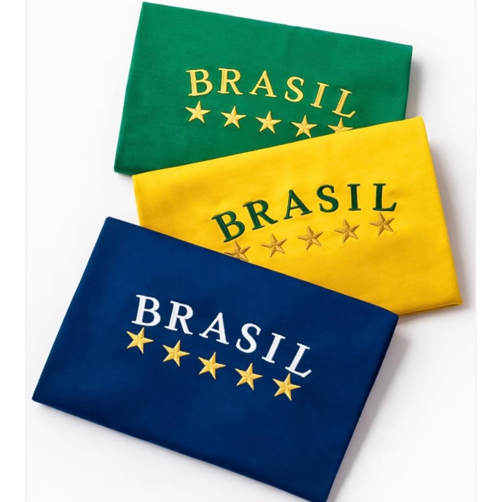 Kit 3 Camiseta Seleção Brasileira Feminina  Blusa Brasil Feminina Copa do Mundo 2026 Look Torcida