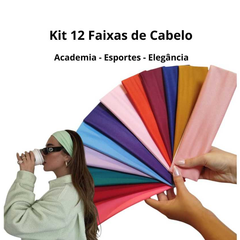 FAIXAS DE CABELO - TIARA UNISSEX PARA ESPORTES, YOGA, ACADEMIA, MAQUIAGEM, SKINCARE, PENTEADOS PROMOÇÃO