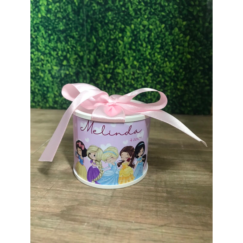kit tubolatas personalizada 5x6 PRINCESAS CUT (lembrancinhas, chá de bebê, aniversário, maternidade)