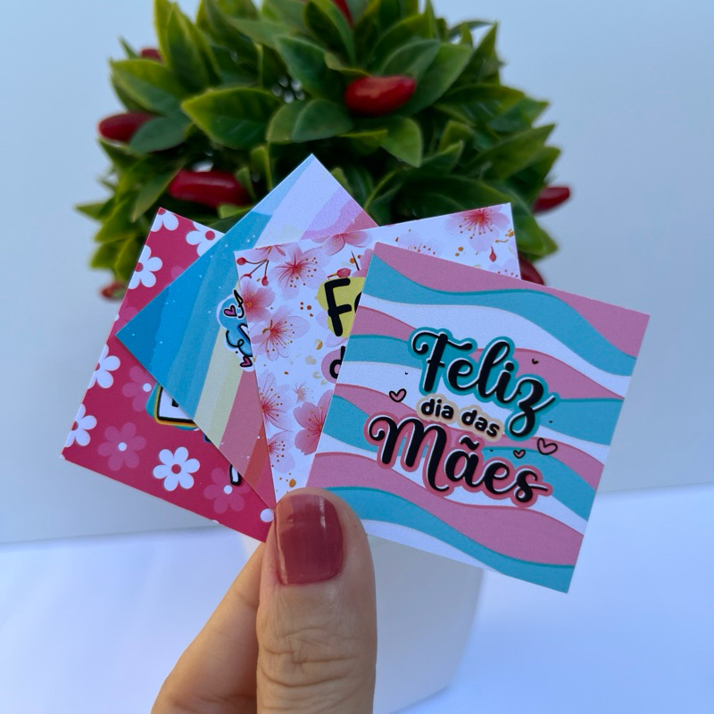 Mini Tag | Dia das Mães | Tamanho 5x4,8cm | Tag para sacolas e presentes | Papelaria