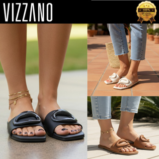 Sandália Vizzano Rasteira Feminina Com Detalhe Elegante Casual Confortável 6553101 Original em Oferta na Shopee
