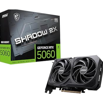 Placa de Video MSI RTX 5060 Shadow 2X OC, 8GB, GDDR7-912-V537-037