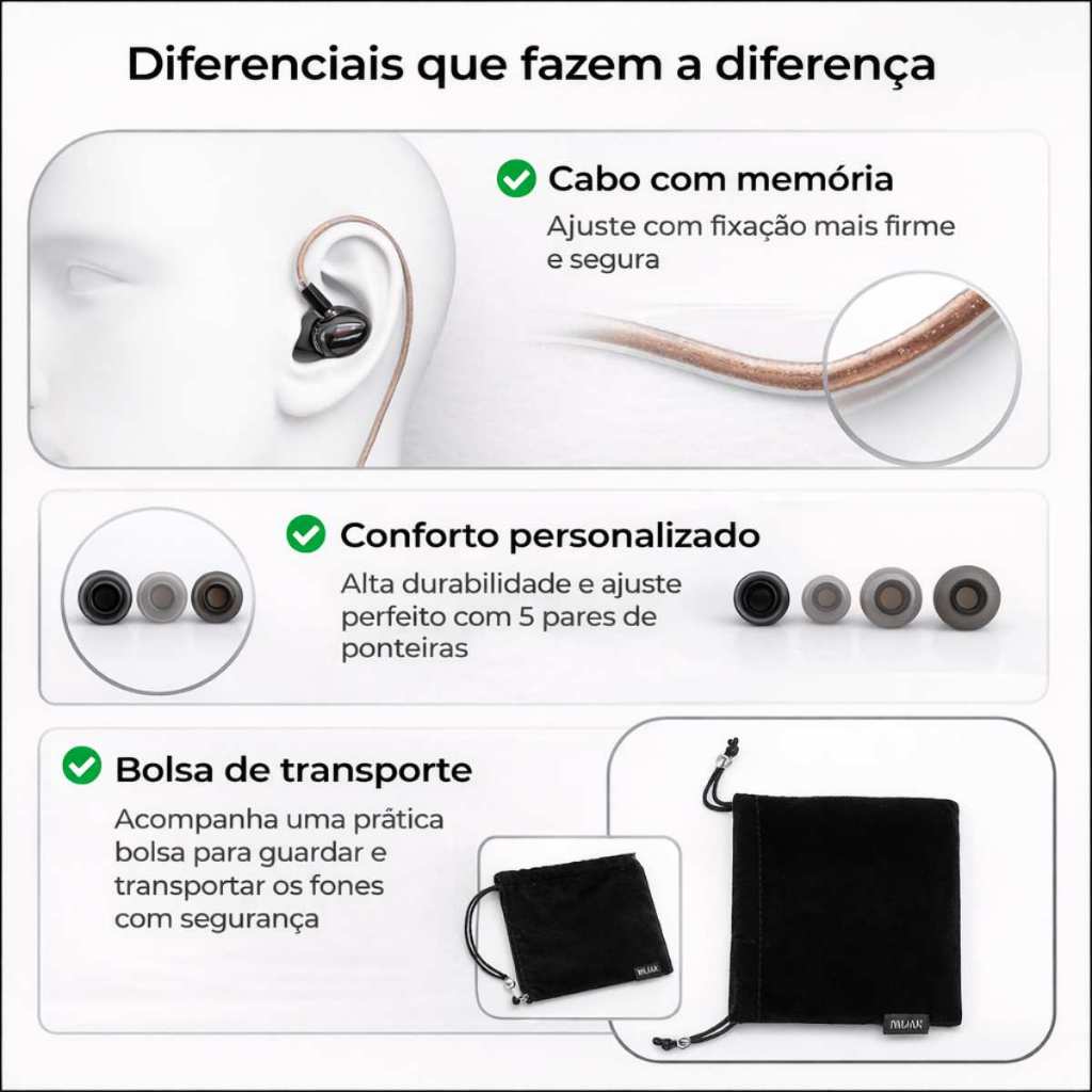 Fone de Ouvido Intra-auricular Com Fio Dylan Dc25 1.2 Metros — imagem 2 de 2