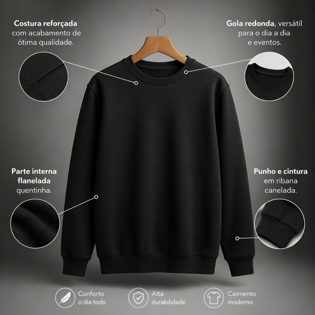 Detalhes do Moletom gola Careca Flanelado Masculino Red Bull Honda blusa De frio Estampada Unissex