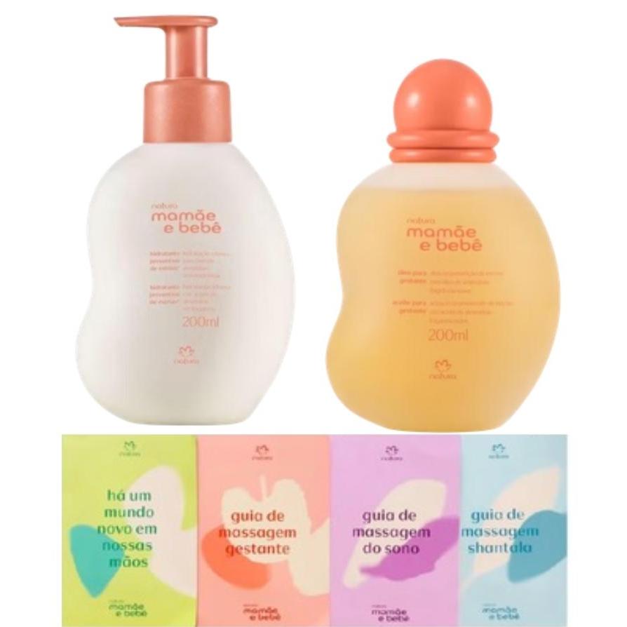 Loção Hidradante Preventiva de Estrias Gestante Natura Mamãe e Bebê / Óleo de Massagem Preventivo 200ml