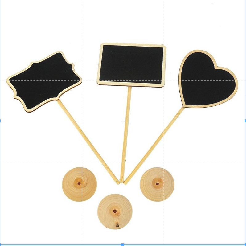 6 mini Lousa Quadro Negro  De Pintura MDF- Altura 23cm