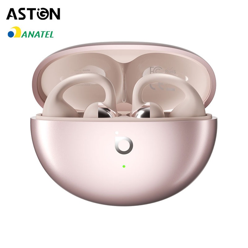 Astgn x Basike Fone de Ouvido BluetoothEar-Clip Sem Fio Bluetooth 6.0 Até 30h de BateriaSom Estéreo