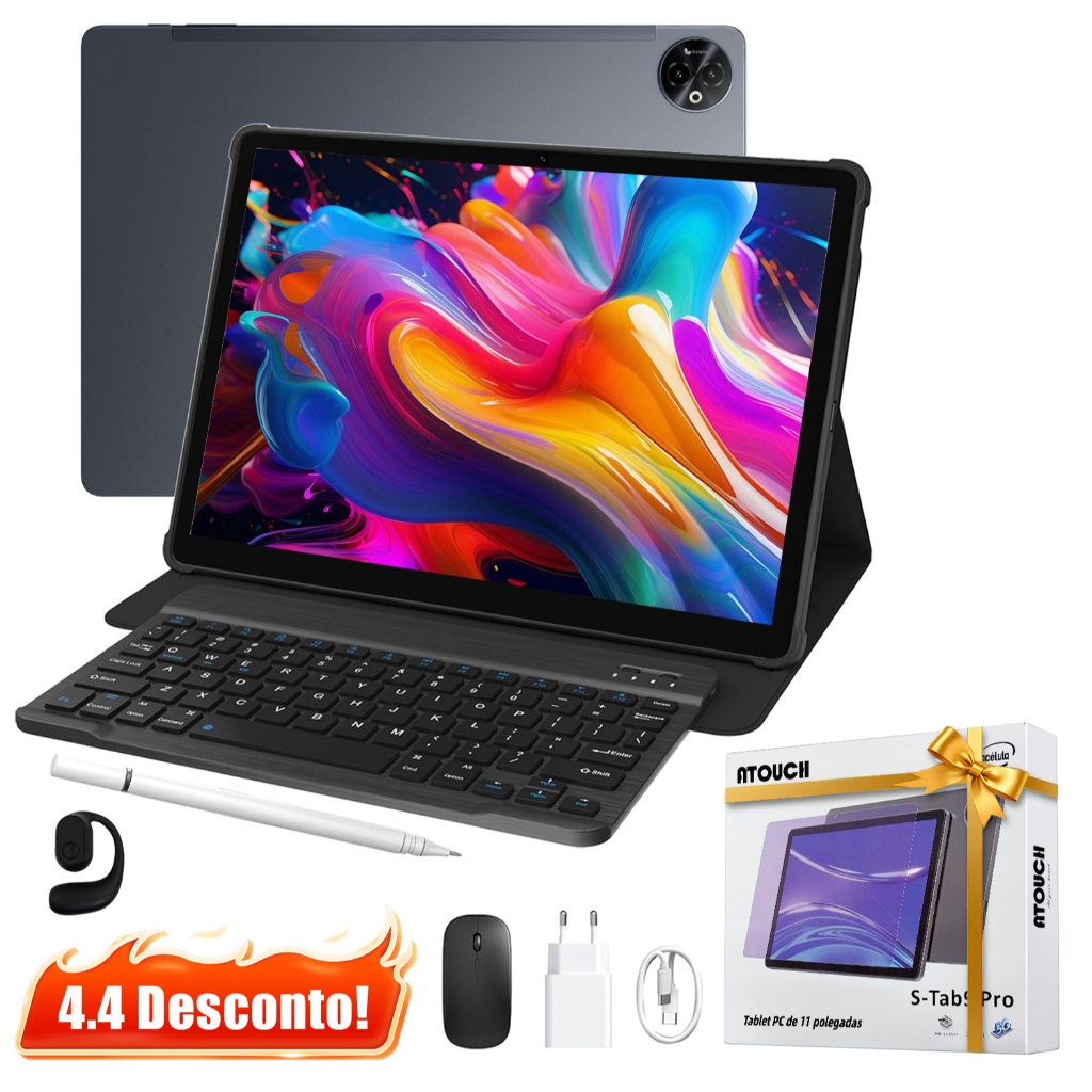 Tablet S-Tab9 10.95" 6GB RAM 256GB Android ,Quad Core , Dual SIM 4G/5G/Wi-fi,Câmera Dupla - Estudo e Entretenimento
