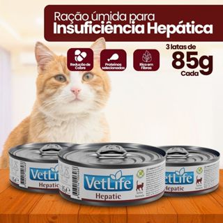 Kit com 3 Ração Úmida Vet Life Hepatic Gatos 85g em Oferta na Shopee