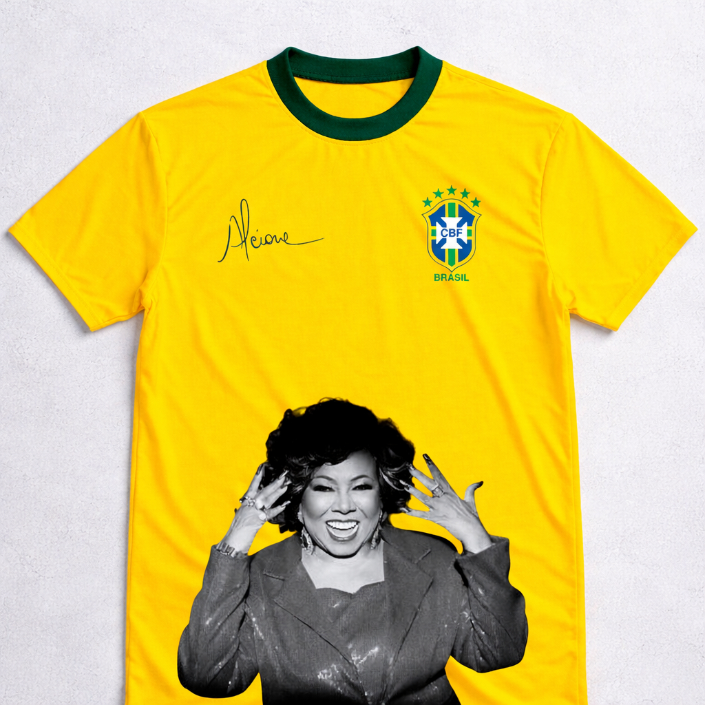 Camiseta Alcione Tendencia Brasil Copa T-Shirt Fãs
