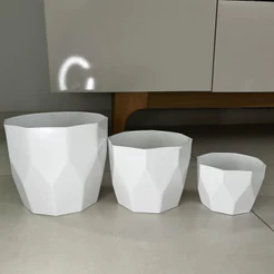 Kit 3 Cachepots Decorativos para Plantas Vasos Lisos Suculentas Cactos Centro de Mesa