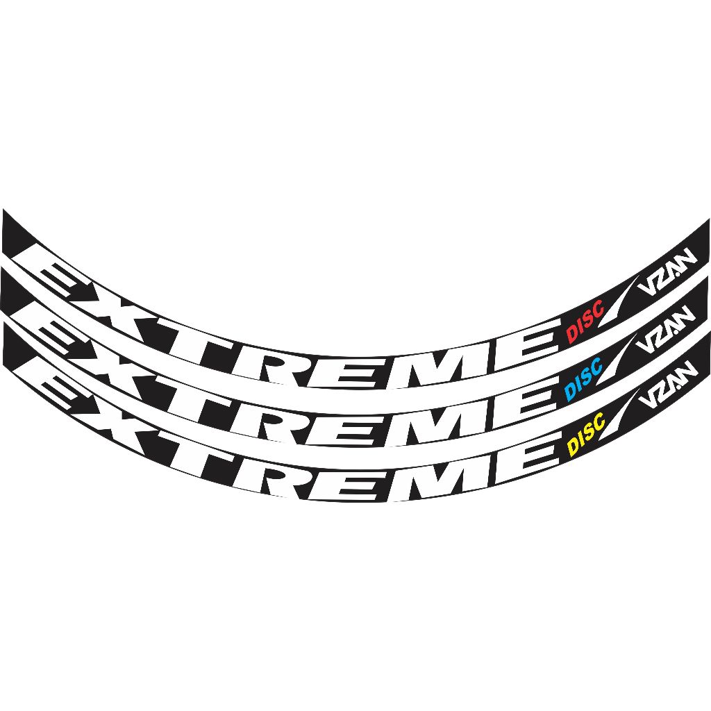 8 Adesivo Comp. Roda 29 Bike Mtb Extreme Vzan 39cmx1.9cm