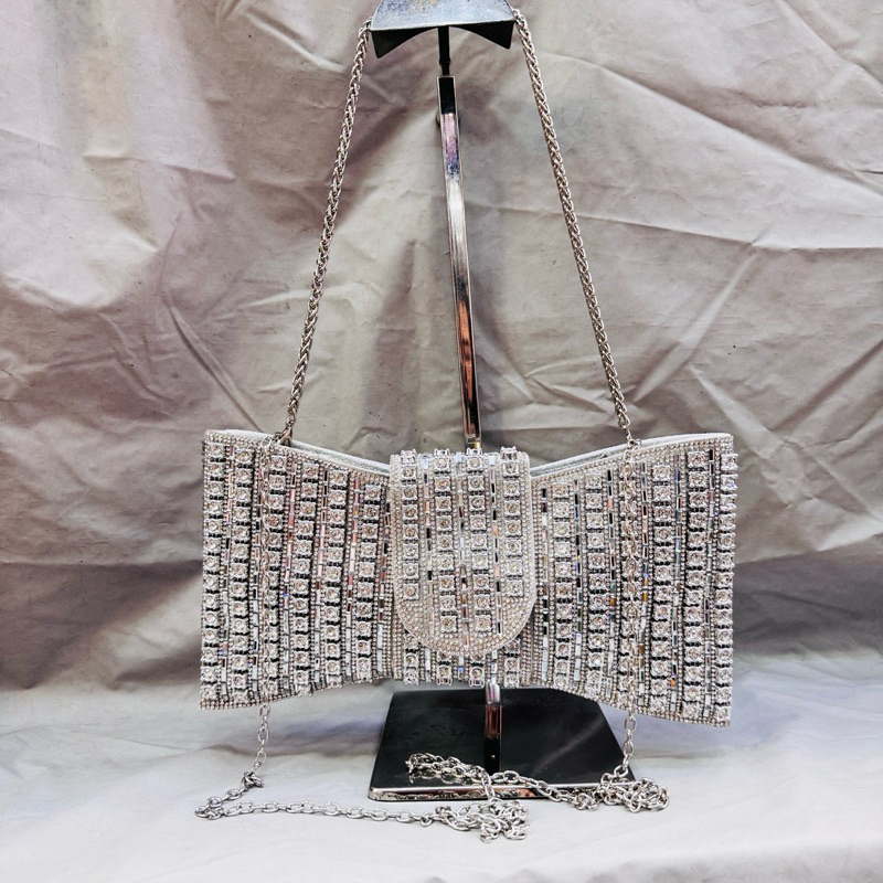 Bolsa clutch feminina, bolsa de ombro, strass de luxo, adequada para sessão de fotos de casamento e festa