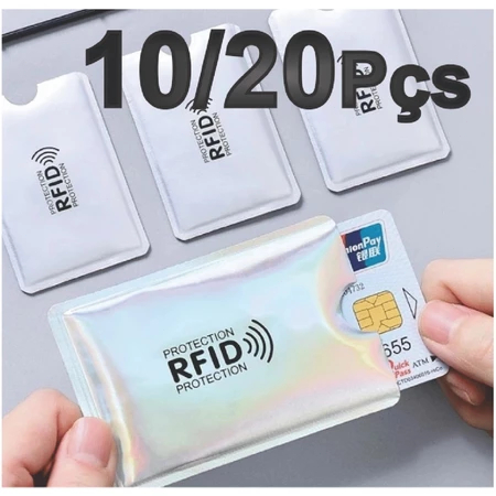 Kit 10/20/30 Porta Cartão Anti-furto Capa com Proteção Aproximação Contactless