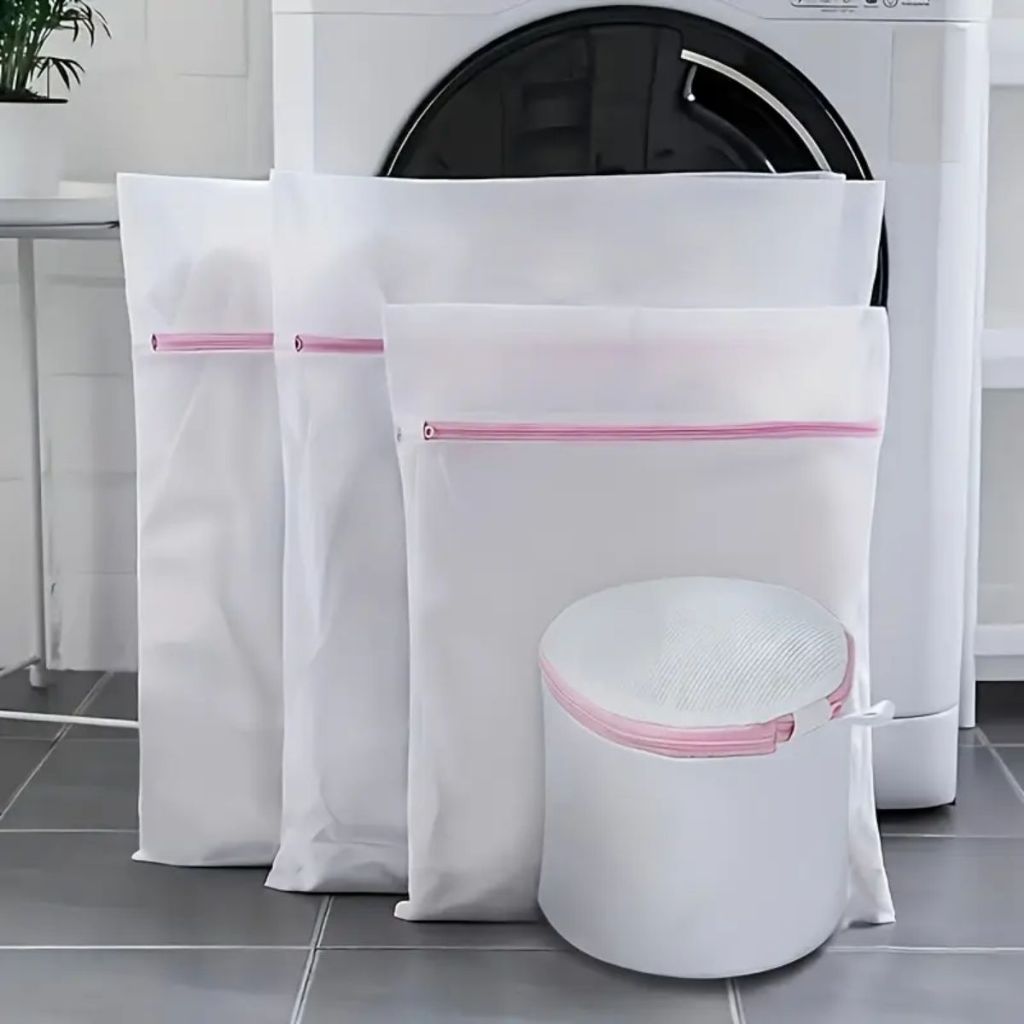3/6/9 Sacos para Maquina de Lavar com Ziper Protege Roupas Lavadora Max Clean Sacos Lava Roupas