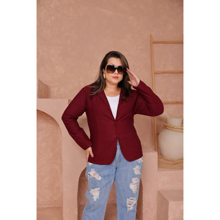 Blazer Feminino Manga Longa Plus Suze G1 ao G3
