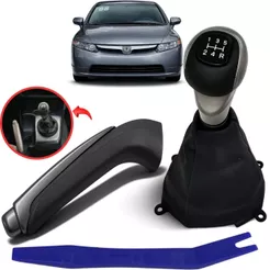 Manopla De Cambio Coifa Bola Alavanca Compatível Honda Civic 2007 até 2011 Manual