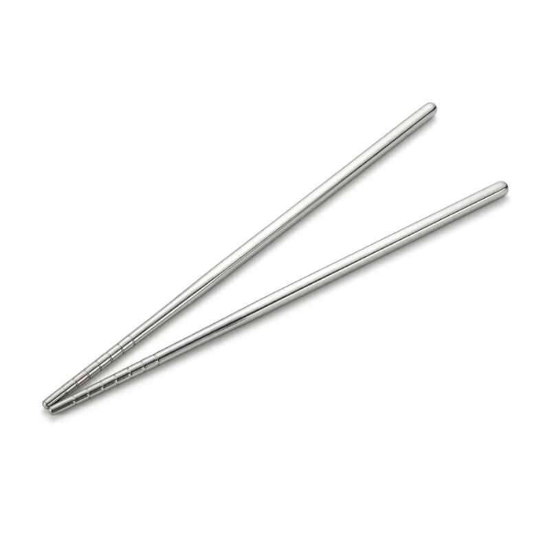Hashi De Aço Inox Japonês Resistente Higiênico 23cm Reutilizável Palitinho Japonês
