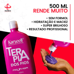 Progressiva Cura Fio Terapia dos Fios Keratin Gloss Ultra liso - 500ml