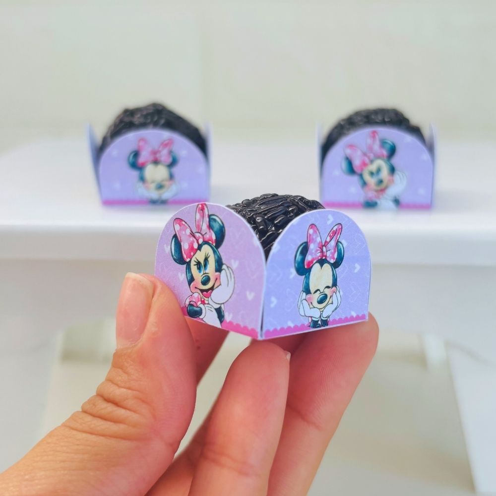 Forminha de Doces Minnie Rosa Personalizada / Lembrancinha de Festa /Aniversário