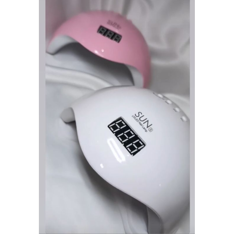 Cabine sun5 48w Branco/Rosa Bivolt UV/LED Unhas em gel.