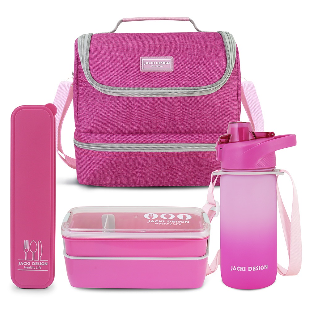 Kit Fitness - BPA Free Garrafa + Marmita + Bolsa termica + Porta Talher