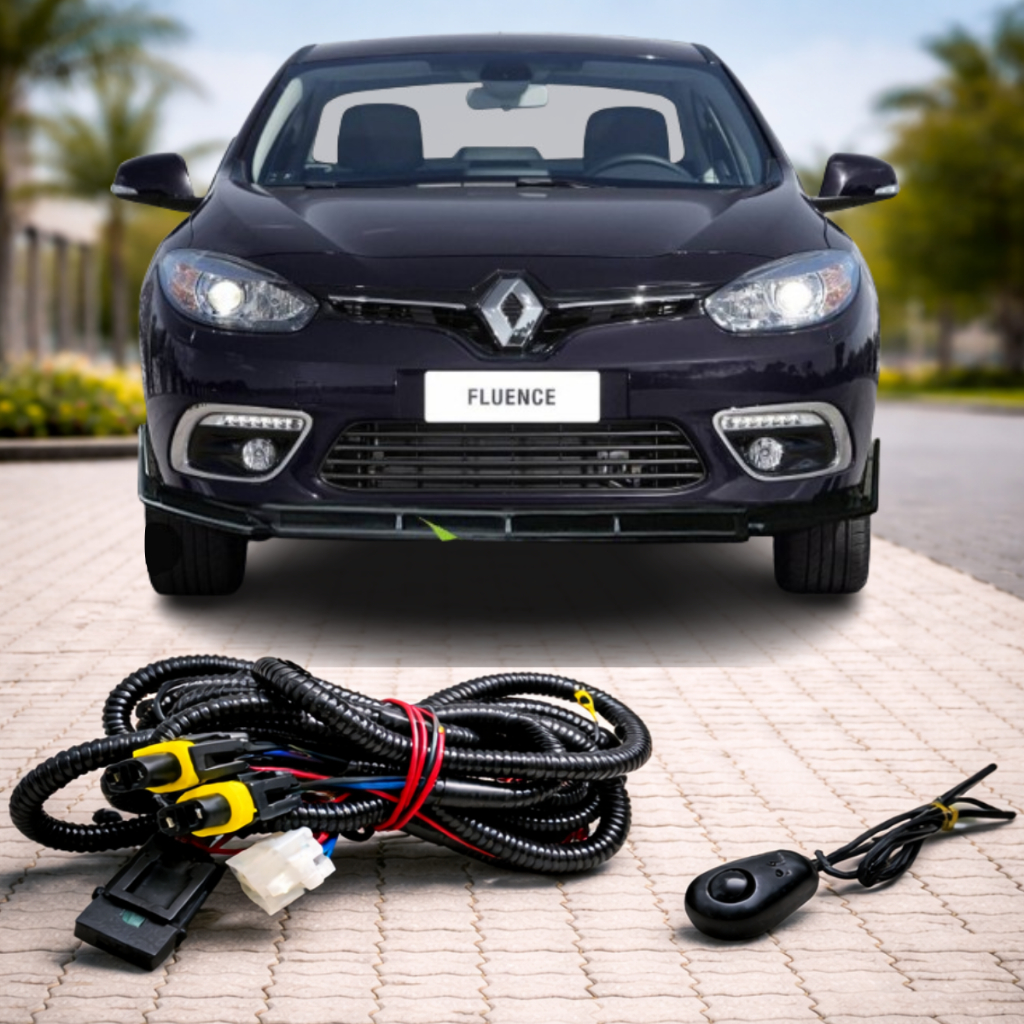 Chicote Completo Farol de Milha Renault Fluence 2011 a 2018 Interruptor Colante