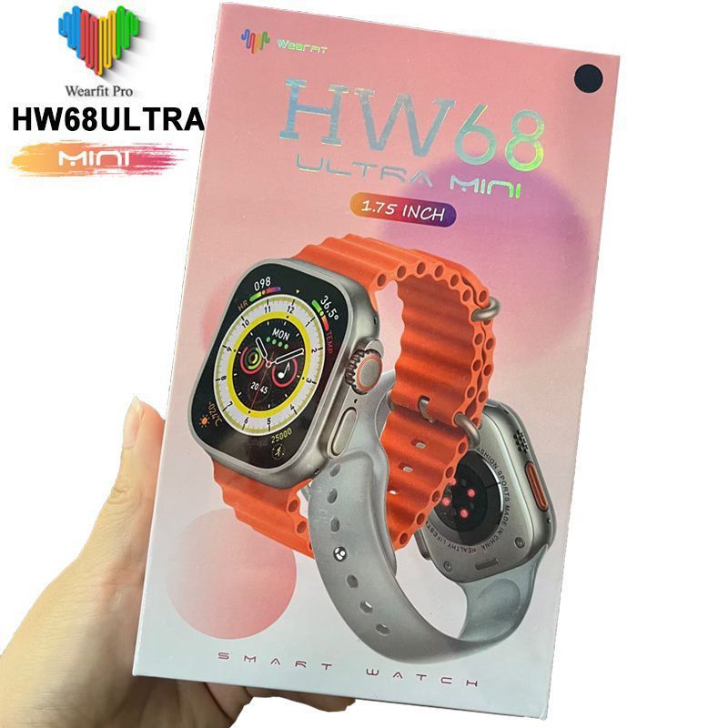 HW68 Ultra mini Smartwatch 41mm Series 8 Temperatura Corporal 2 Pulseiras Original monitoramento fit