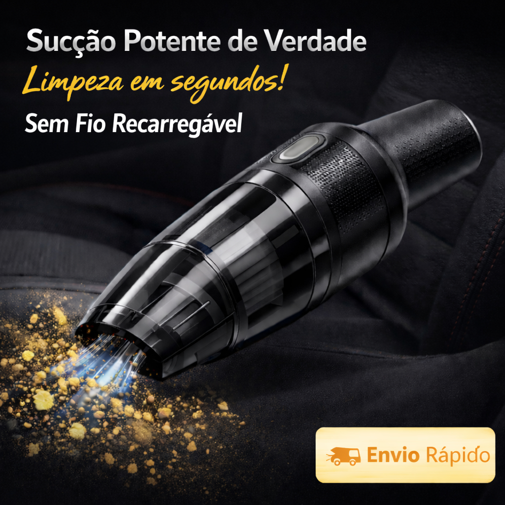 Mini Aspirador Portáti USB Recarregável para Carro Teclado Sofá com Bicos